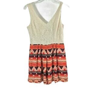 City Triangles‎ 1 Pc Jumpsuit Juniors 5 Romper Shorts V-Neck Lace Top